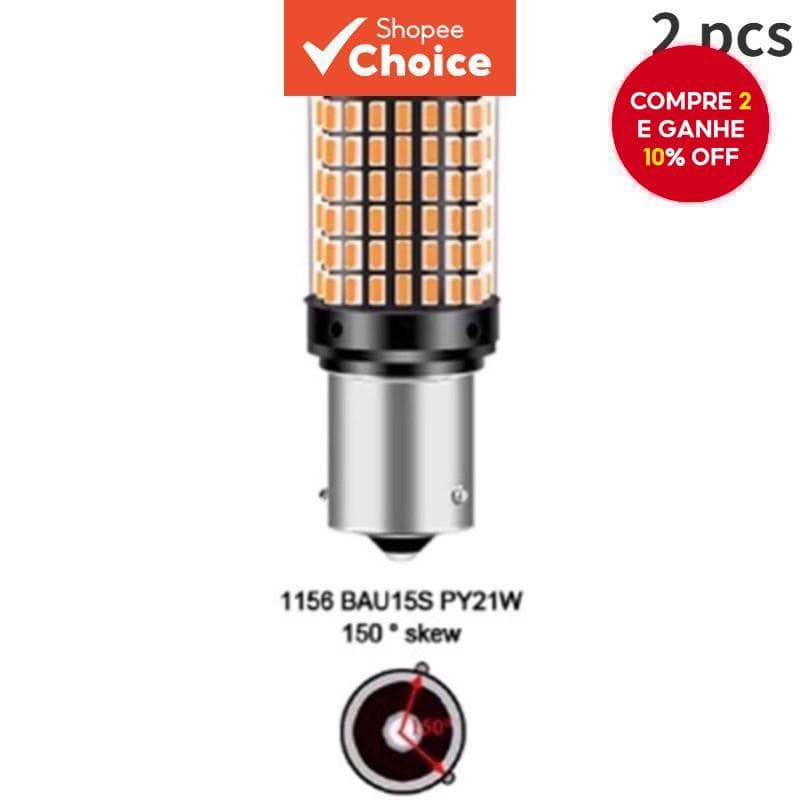 2 lâmpadas LED de sinalização de alto desempenho - Luz traseira de carro com 144 chips para visibilidade superior.