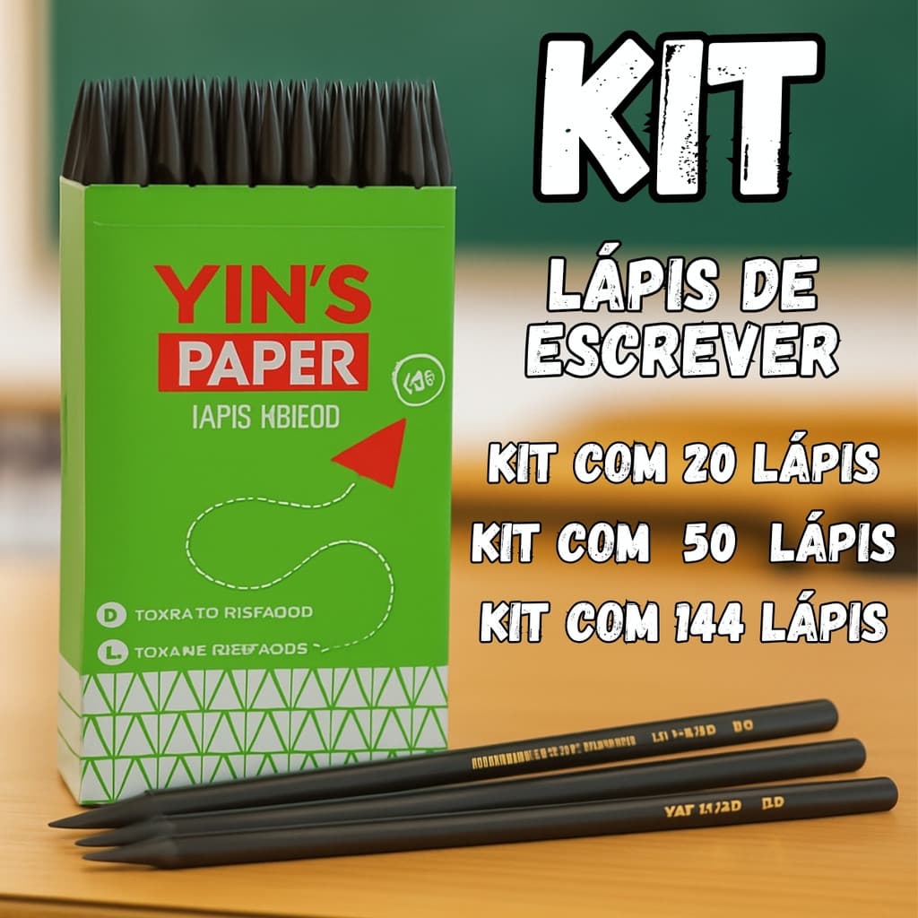 Kit caixa lapis de escrever 20 50 144 Resina Grafite Madeira ecológico Material Escolar barato lista Atacado escritório