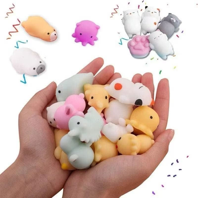 kit 10/20 Squishy Mochi Bichinho Macio De Apertar Squishies  para bebe/criança