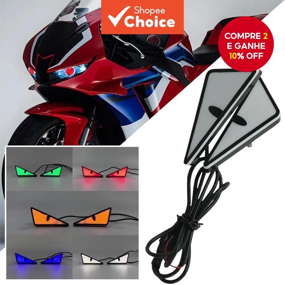 Luz Ocular De Motocicleta LED 12V De Advertência Para Modificação De Carro E Moto