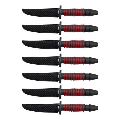 Kit 7 Punhal 9cm Umbanda Exu E Pombagira Preto Vermelho