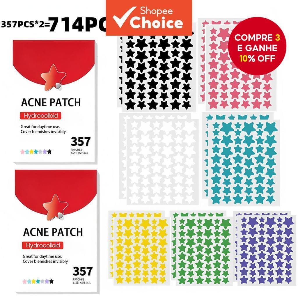 Star Pimple Patches 357/714Pcs Bonito Zit Blemish Spot Adesivos Cuidados Com A Pele Facial