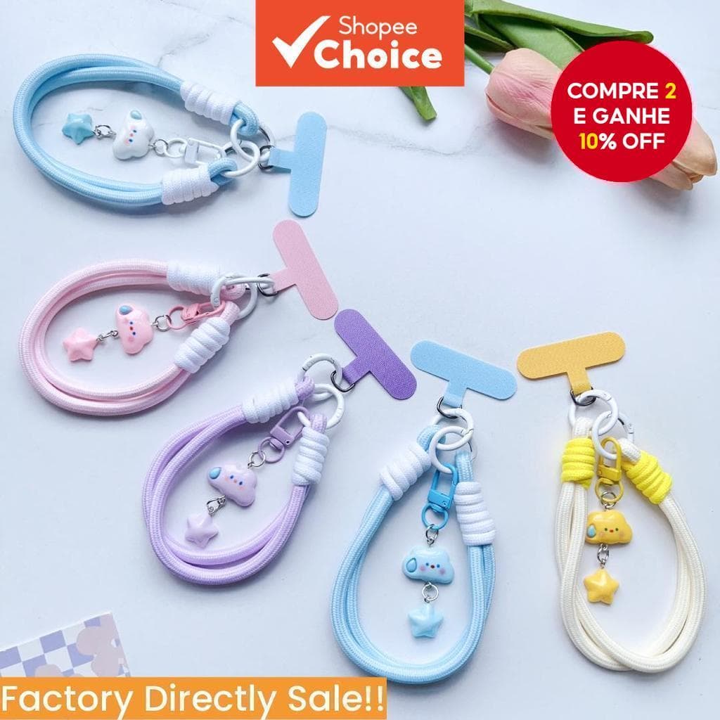 Cordão De Telefone De Frutas Fofas Para Meninas , Capa Universal , Clipe De Fixação , Corda Perdida