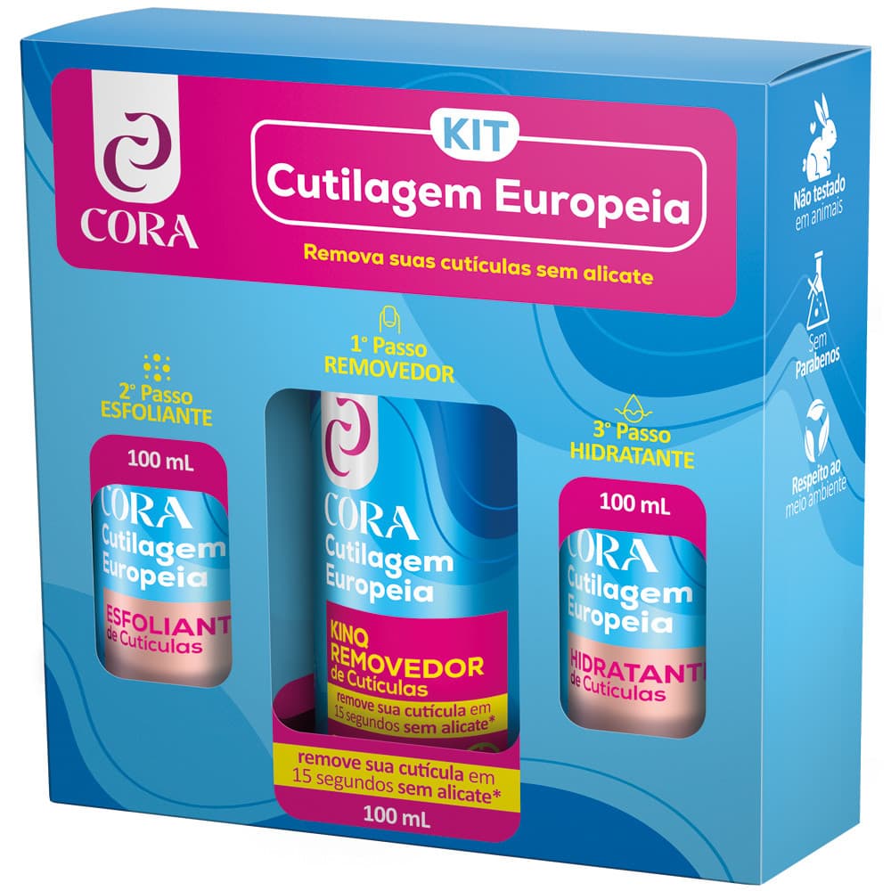 Kit Cutilagem Europeia Cora Gel, Cravo e Karité