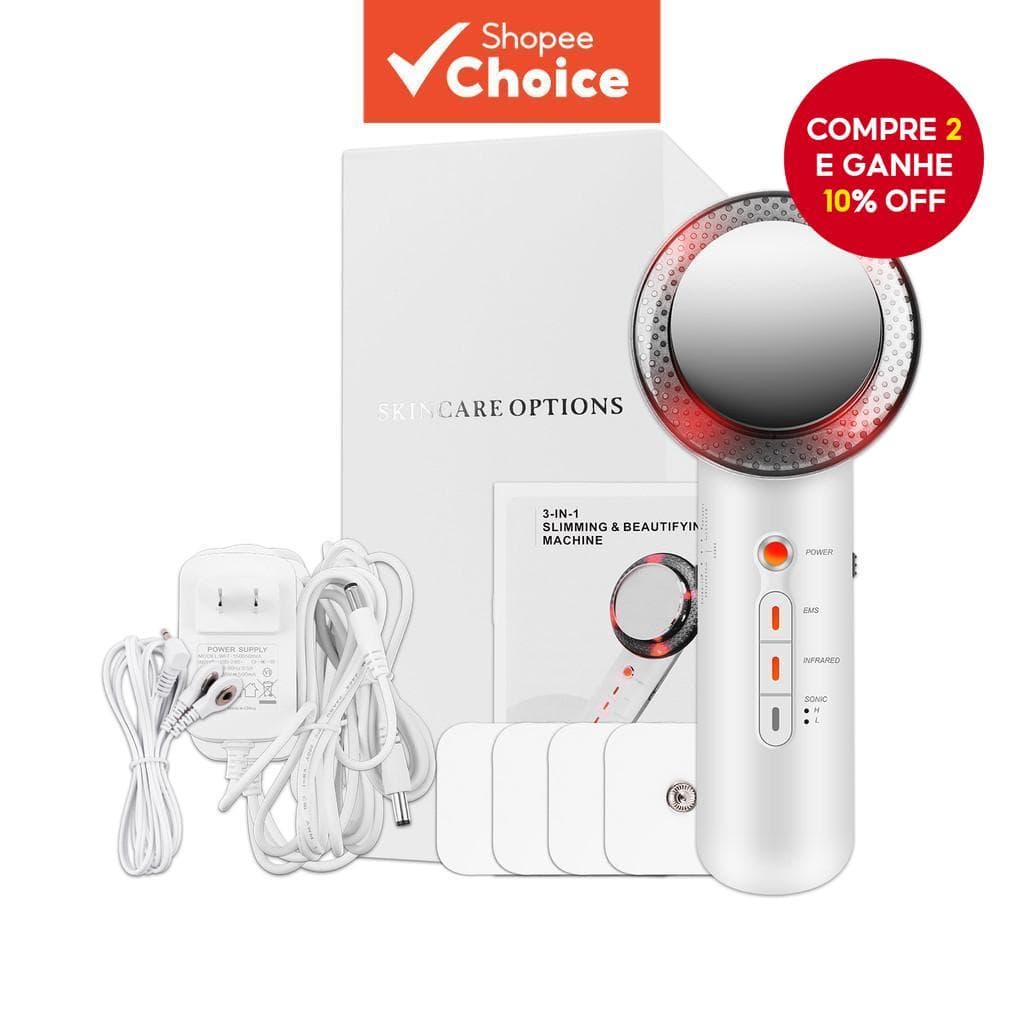 Salorie 3 Em 1 Máquina Massageadora Ultrassônica De Cavitação Microcorrente EMS Massageador Corporal