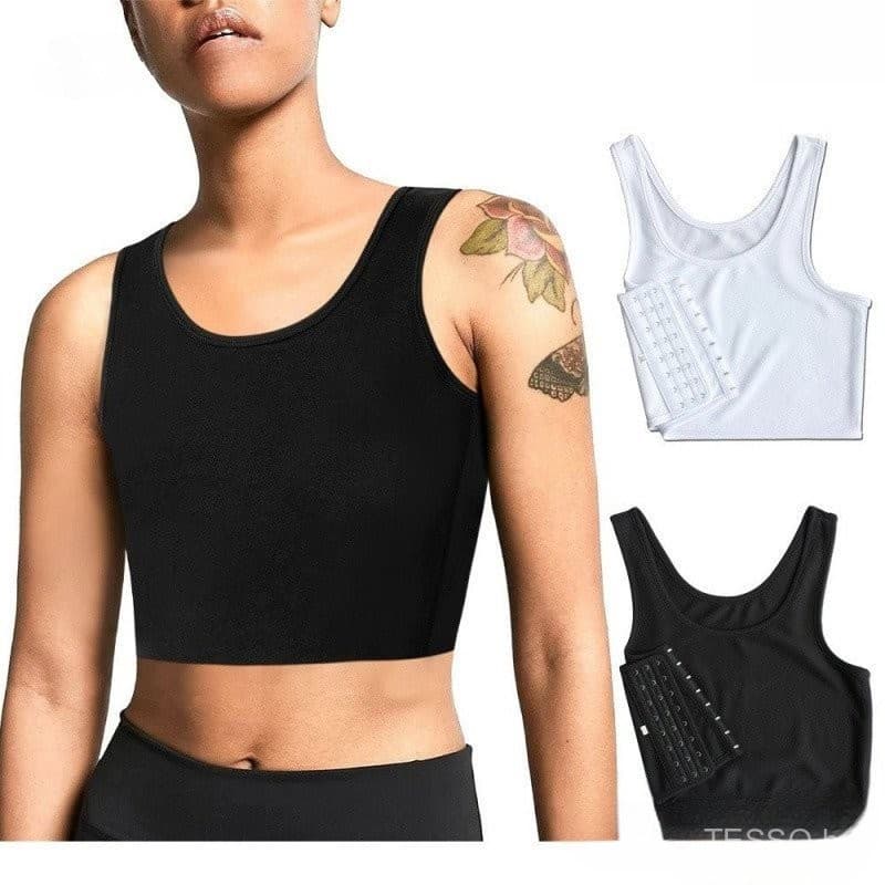 CORSELET PP 5XG G5 Plus Size Binder Peito Binder Peito Com Alta Compressão Gancho Peito Binder Tank Top Lesbica Transgên