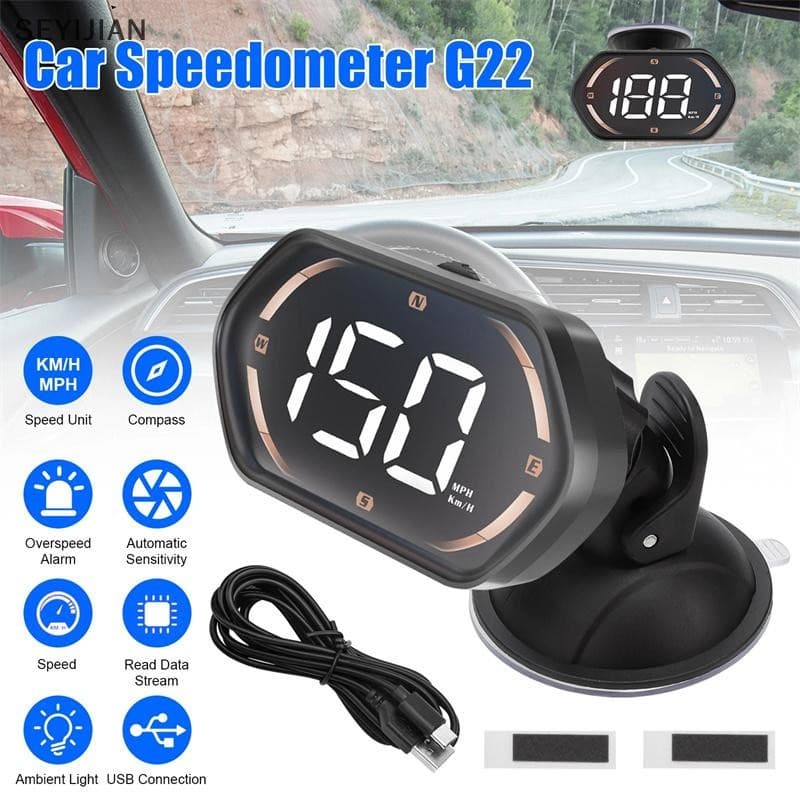 [EYS] G22 GPS Speed Display HUD Car Auto Digital Up Velocímetro Acessórios Projetor Carro Electronicpass Gauge BR