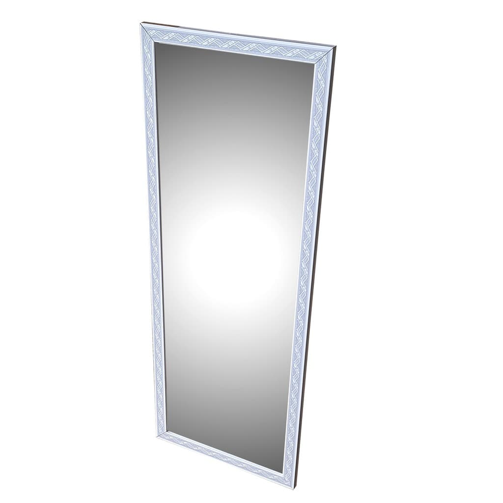 Espelho Com Moldura Decorativa Em Madeira 25x67 Cm