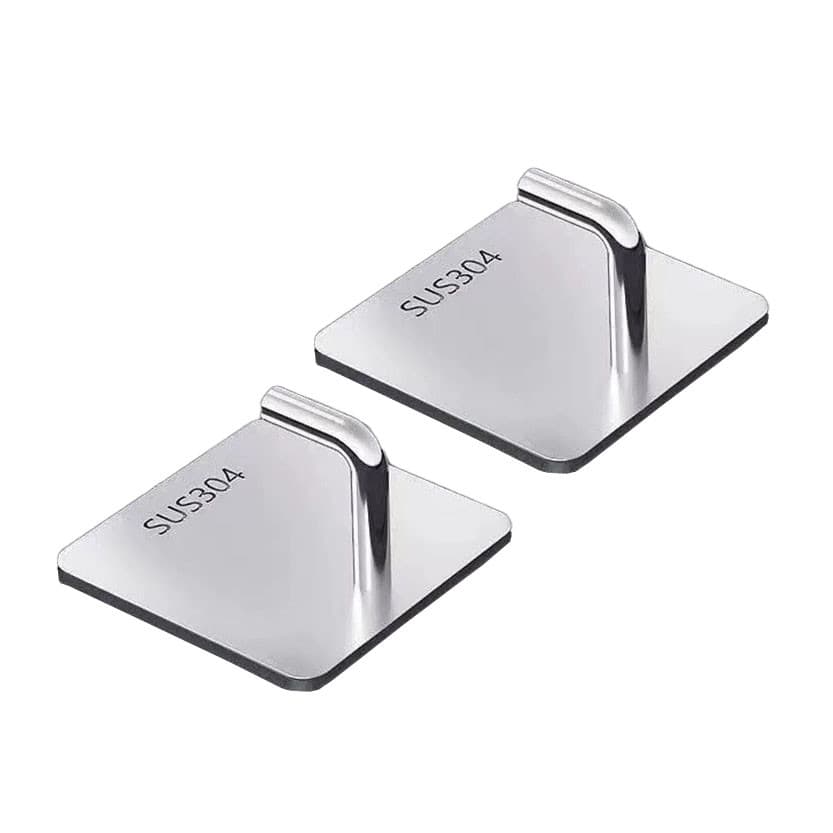 Kit Ganchos Adesivos Aço Inox 20kg Multiuso Sem Furo