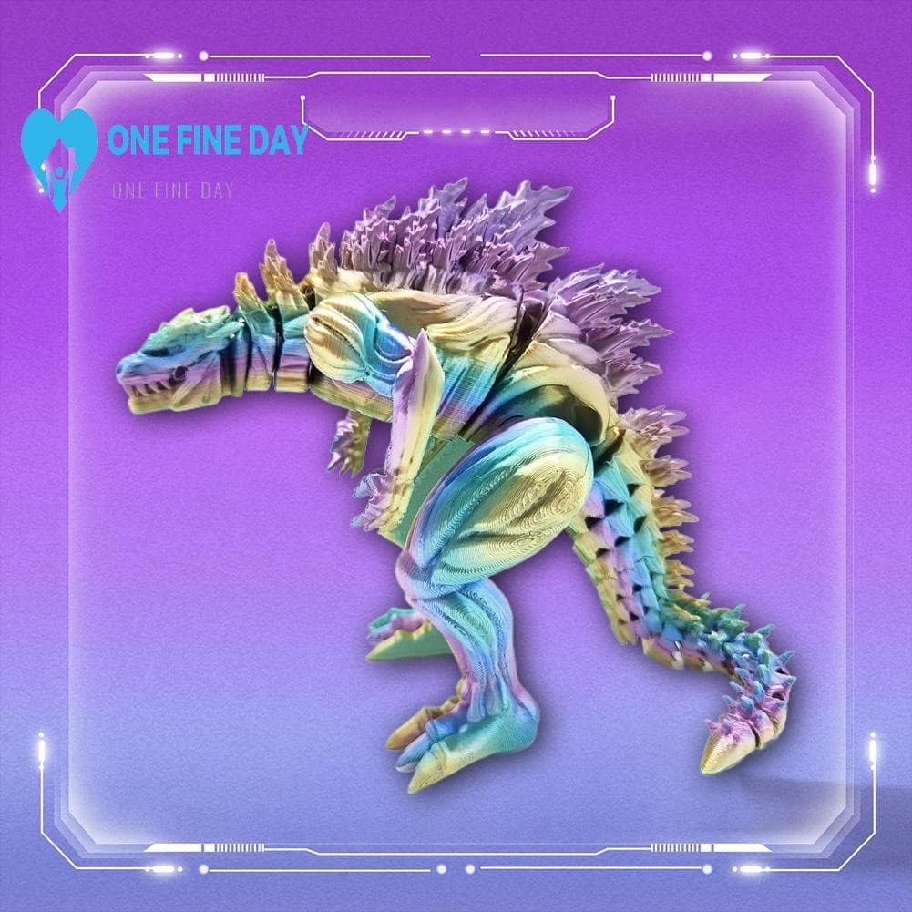 Impressão 3d Que Brilha No Escuro Brinquedo Mecânico Godzilla Completo Modelo De Articulação Móvel F4f9