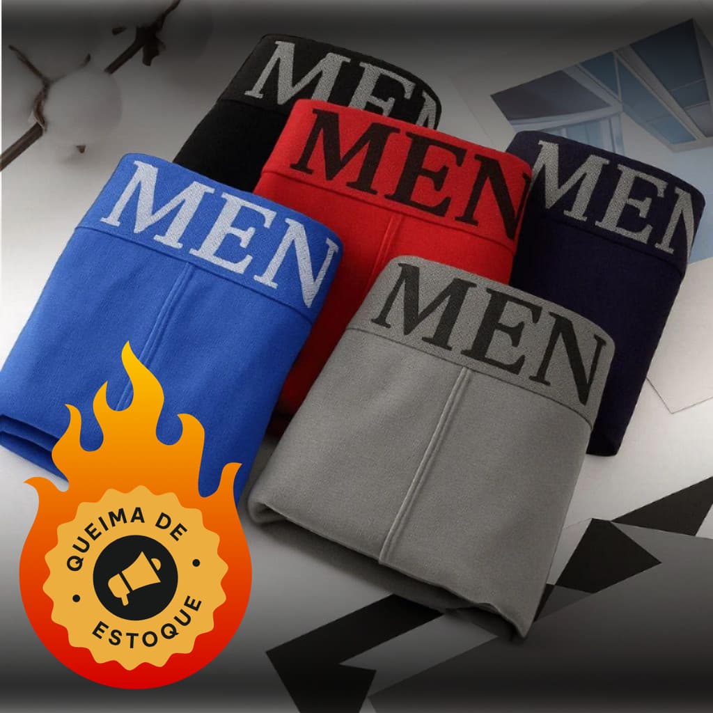 KIT 10 Cuecas Boxers Masculina de Microfibra ou 4 Unidades