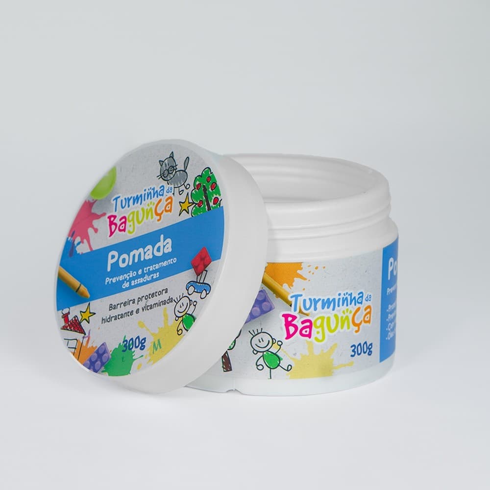 Pote pomada prevenção e tratamento de assaduras TURMINHA DA BAGUNÇA 300g - Vegano