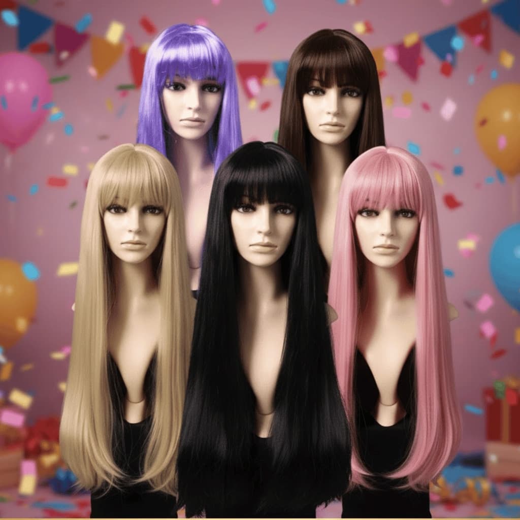 Peruca Cosplay Várias Cores 60cm Artigo Para Festa - WDF / Fantasia Cabelo Evento Festa Halloween