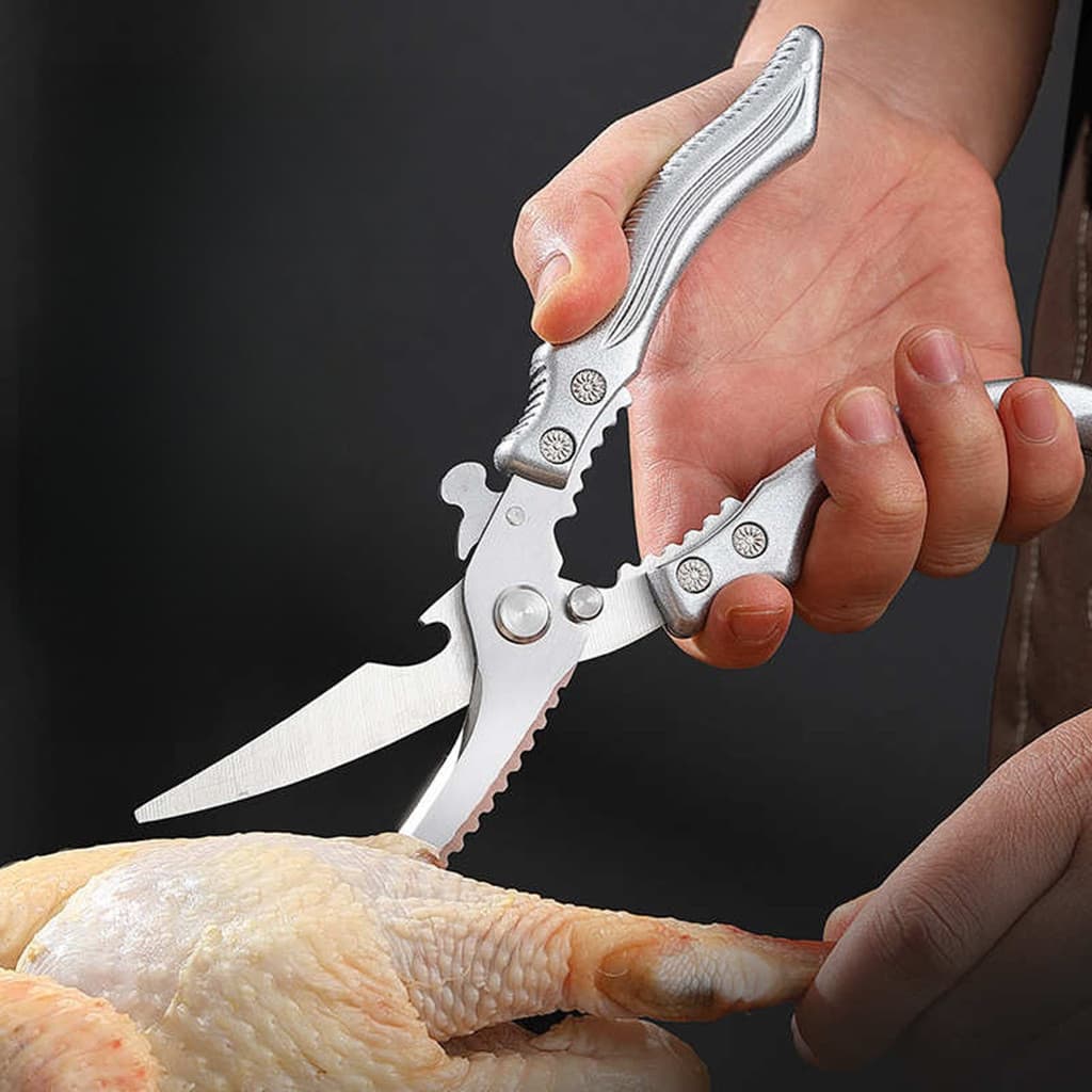 Tesoura Multifuncional Para Corte Alimentos Legumes Peixes Frangos Aço Inoxidável Utensílios