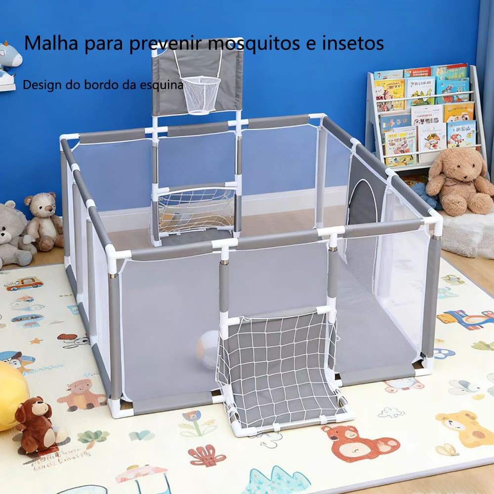 Cercadinho Infantil Dobrável Portátil Seguro À Prova de Quedas Guarda-Cerca para Berço Anti-Colisões Portátil Seguro