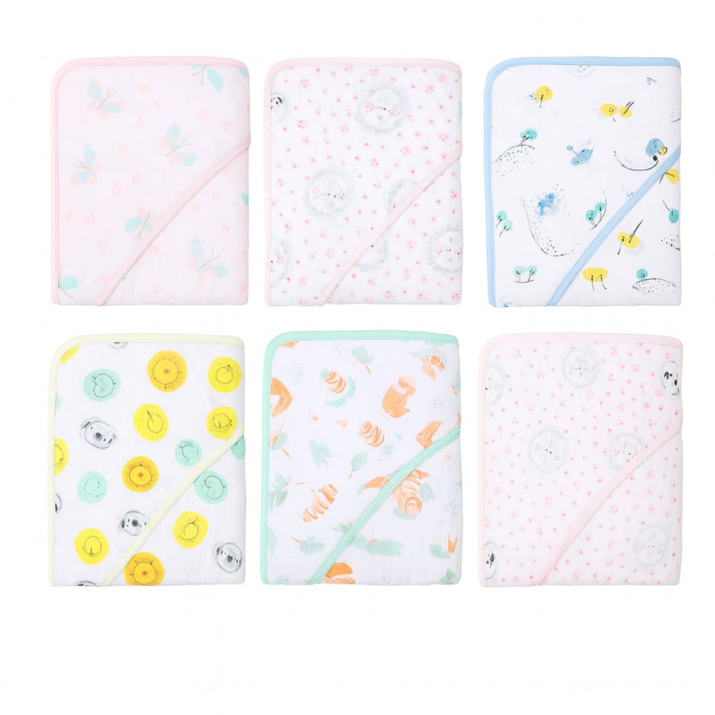 Toalha de Banho Bebê com Capuz Fralda Soft 100% Algodão