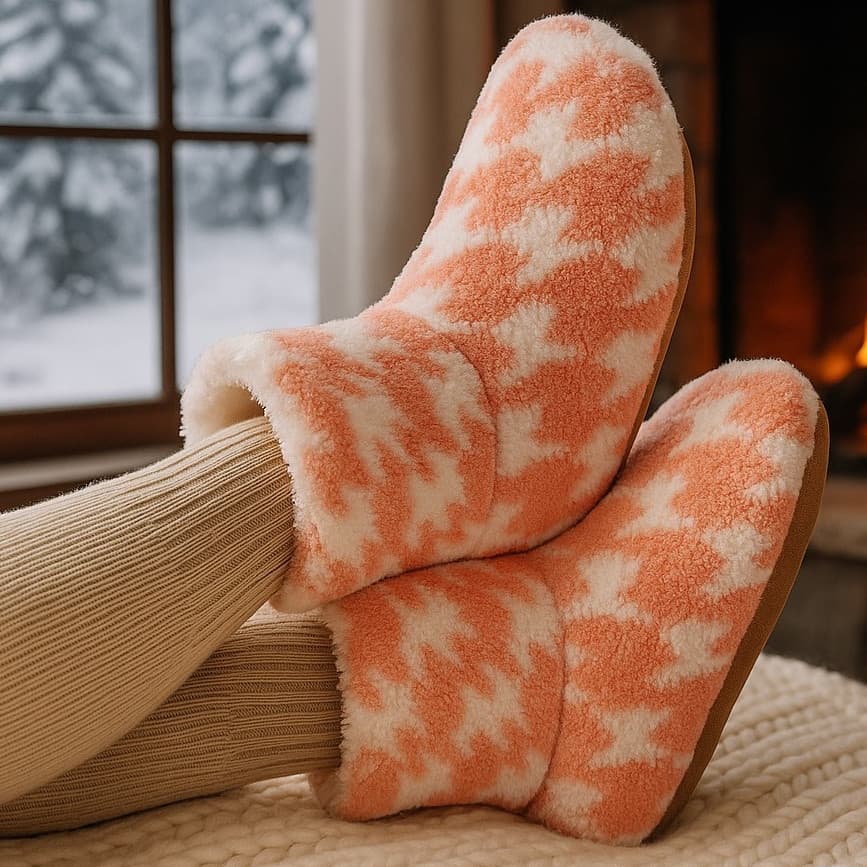 Pantufa Bota Adulto Estampa Forrada Quentinha Antiderrapante