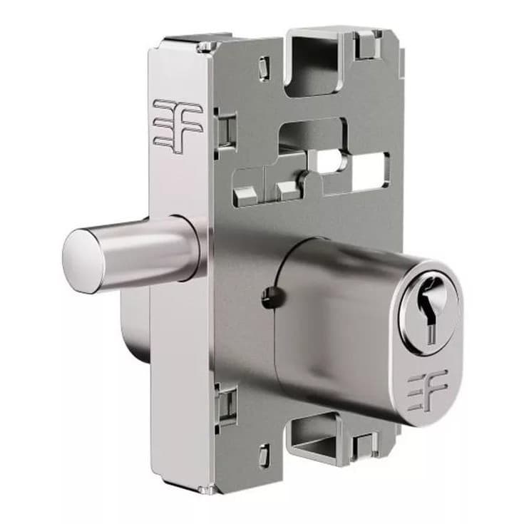 Miolo 1520 Oval Cilindro 2 Chaves p/ Fechadura Porta Pivotante Vidro - Cromado