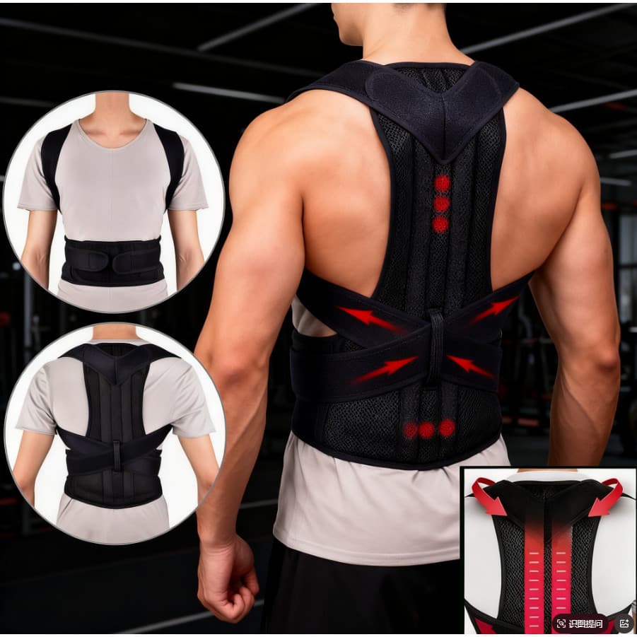 Cinta Colete Unissex Reforcada Corretor Postural Coluna Lombar Forte