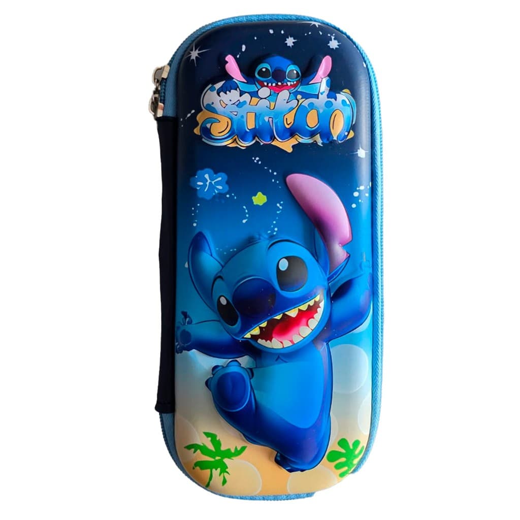 Estojo Escolar Infantil Disney Stitch 36 Lápis Licenciado