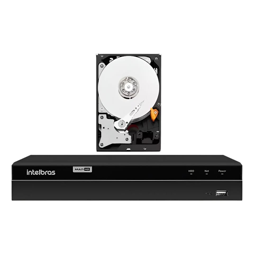 Dvr Intelbras 8ch Mhdx 1308 Inteligente Multi Hd C/ Hd 500GB