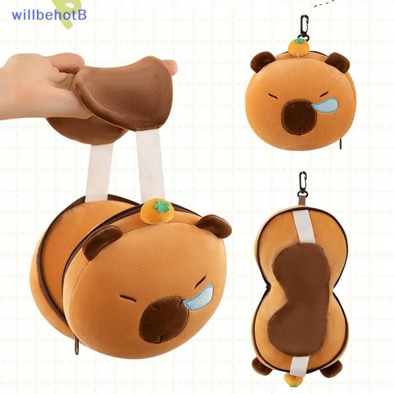 [WillbehotB] Desenho Animado 2 Em 1 Pescoço Com Máscara Para Os Olhos Boneca De Pelúcia Fofa Viagem Mesa De Escritório P