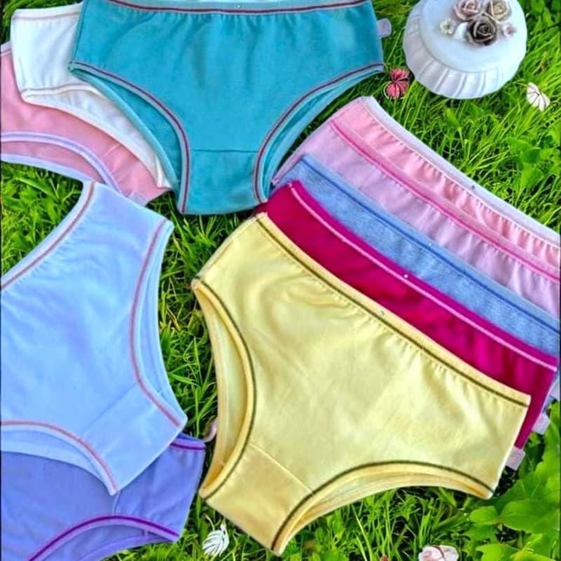 Kit 10 Calcinhas Infantil Algodão Premium – Conforto e Qualidade Cores Sortidas