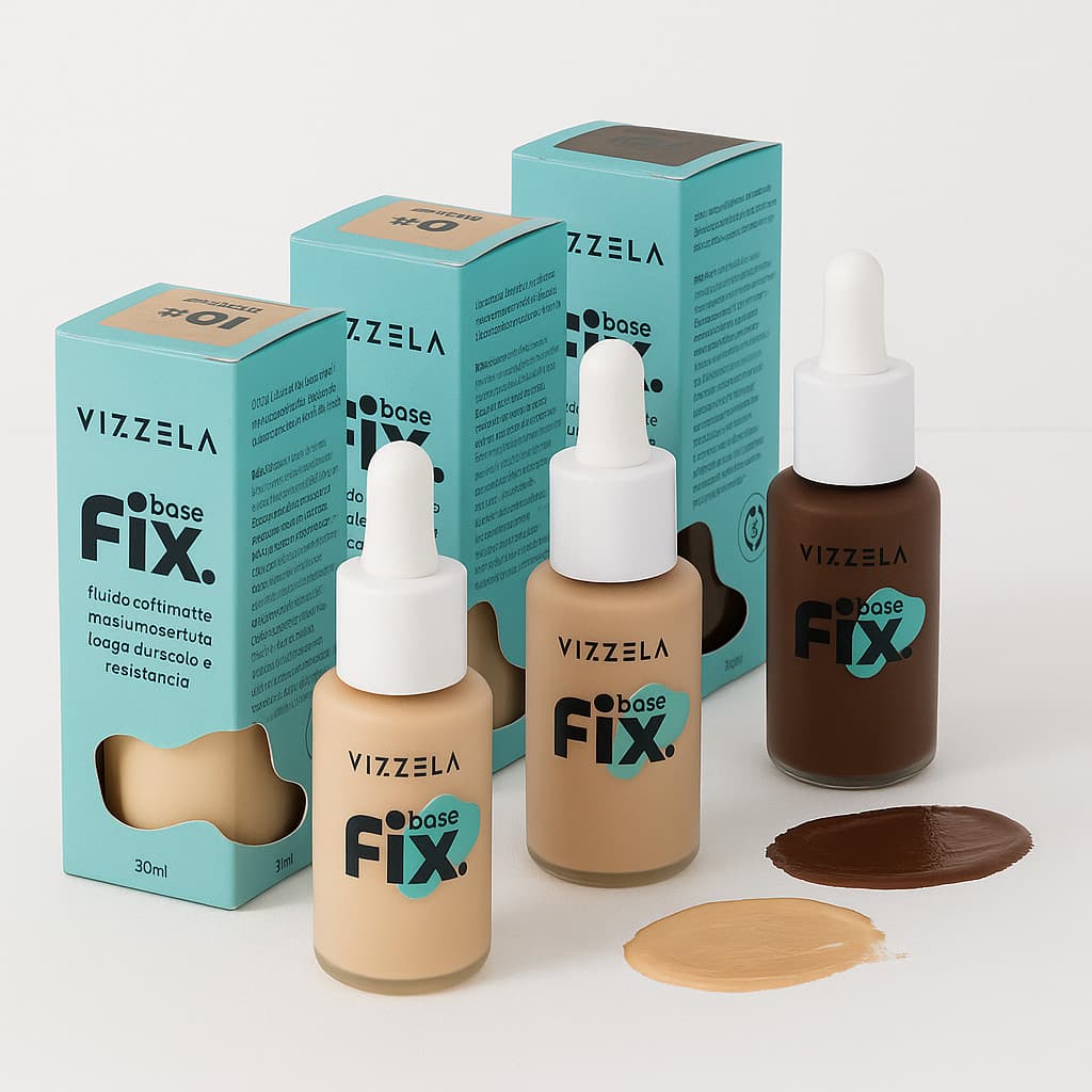 Base Liquida Fix Vizzela 30ml - Todas as Cores