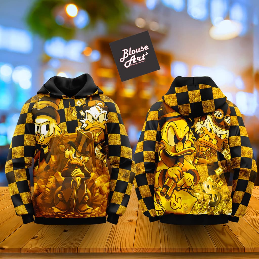 Blusa De Agasalho Moletom Canguru Capuz Tio Patinhas Qb58