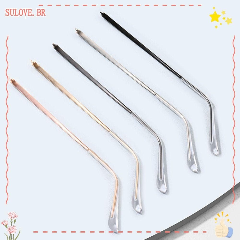 SULOVEDU Óculos Braço , Perna De Substituição De Metal Antiderrapante , Ferramenta De Reparo Transparente Pé Capa Acessó