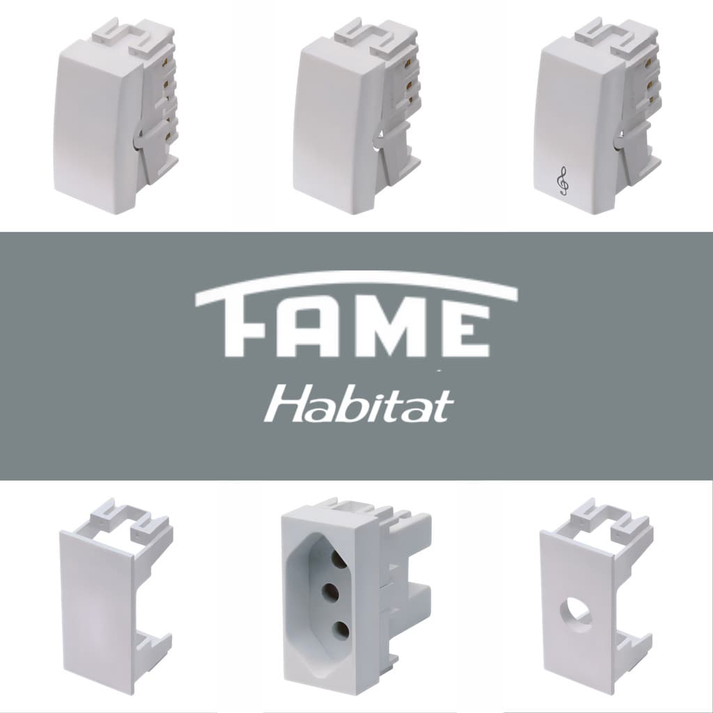 Módulo Interruptor e Tomada Fame Habitat