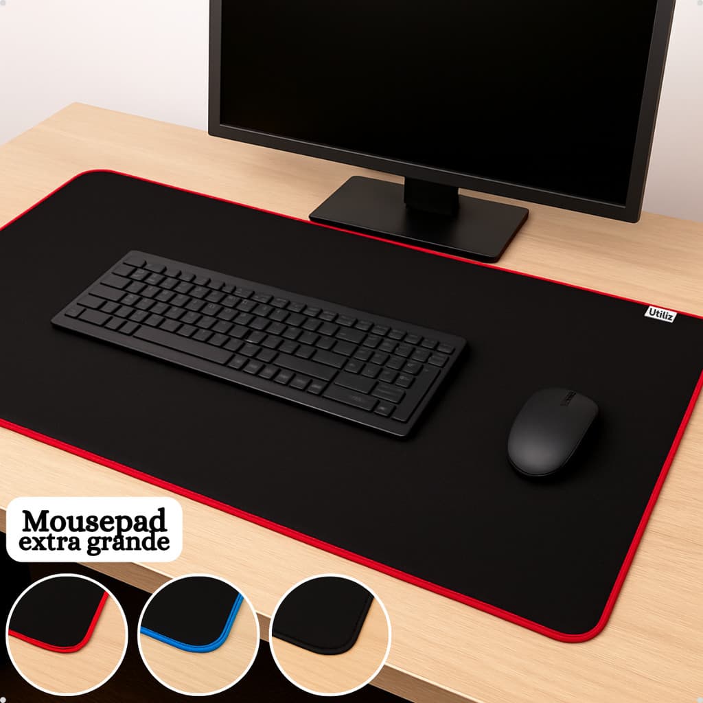 Mouse Pad Deskpad Gamer Speed Extra Grande 90x40 cm Office Profissional Emborrachado Vários Tamanhos