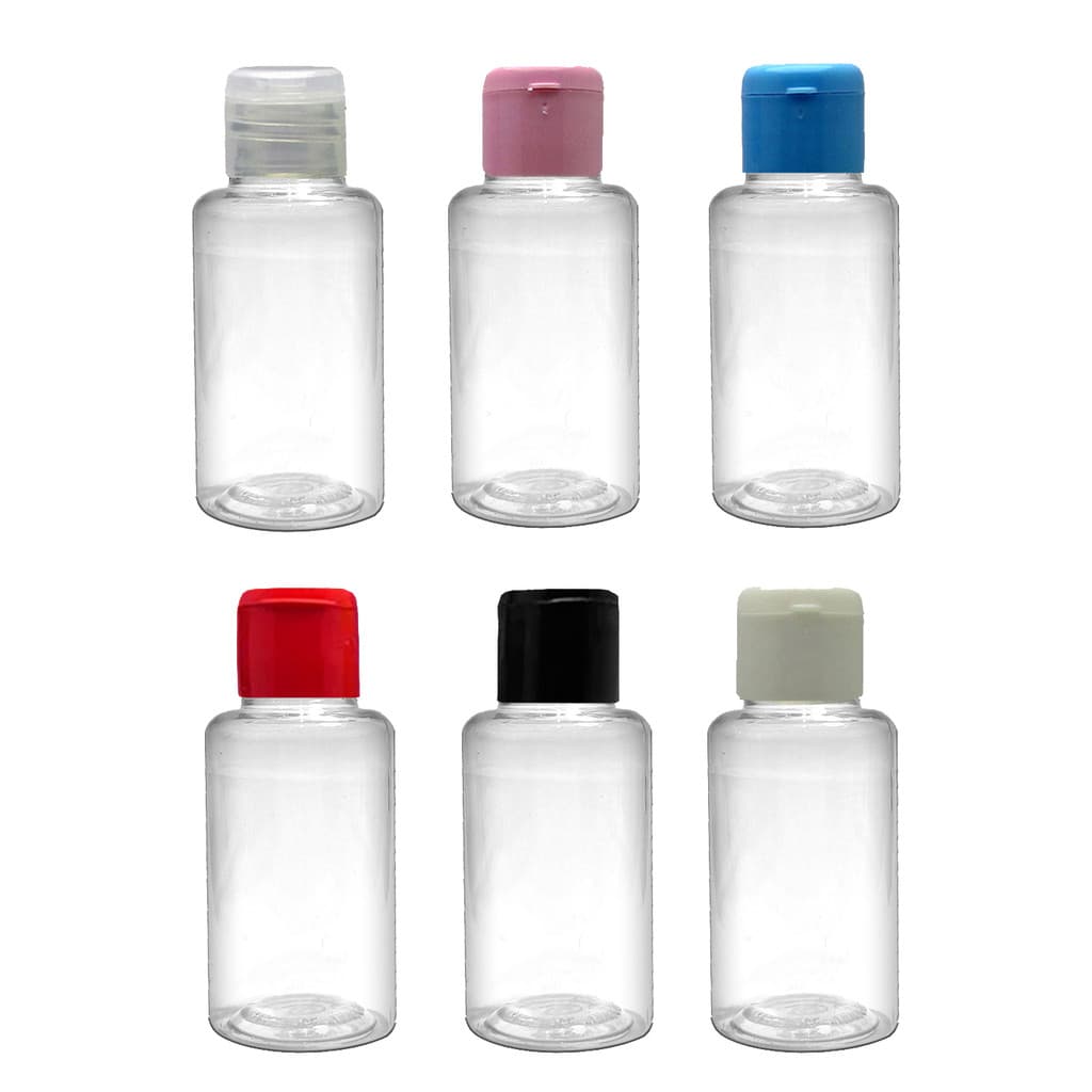 Frascos Pet 30Ml 20/410 Reto Plástico tampa Flip Top para shampoo, álcool gel, sabonete líquido e cremes