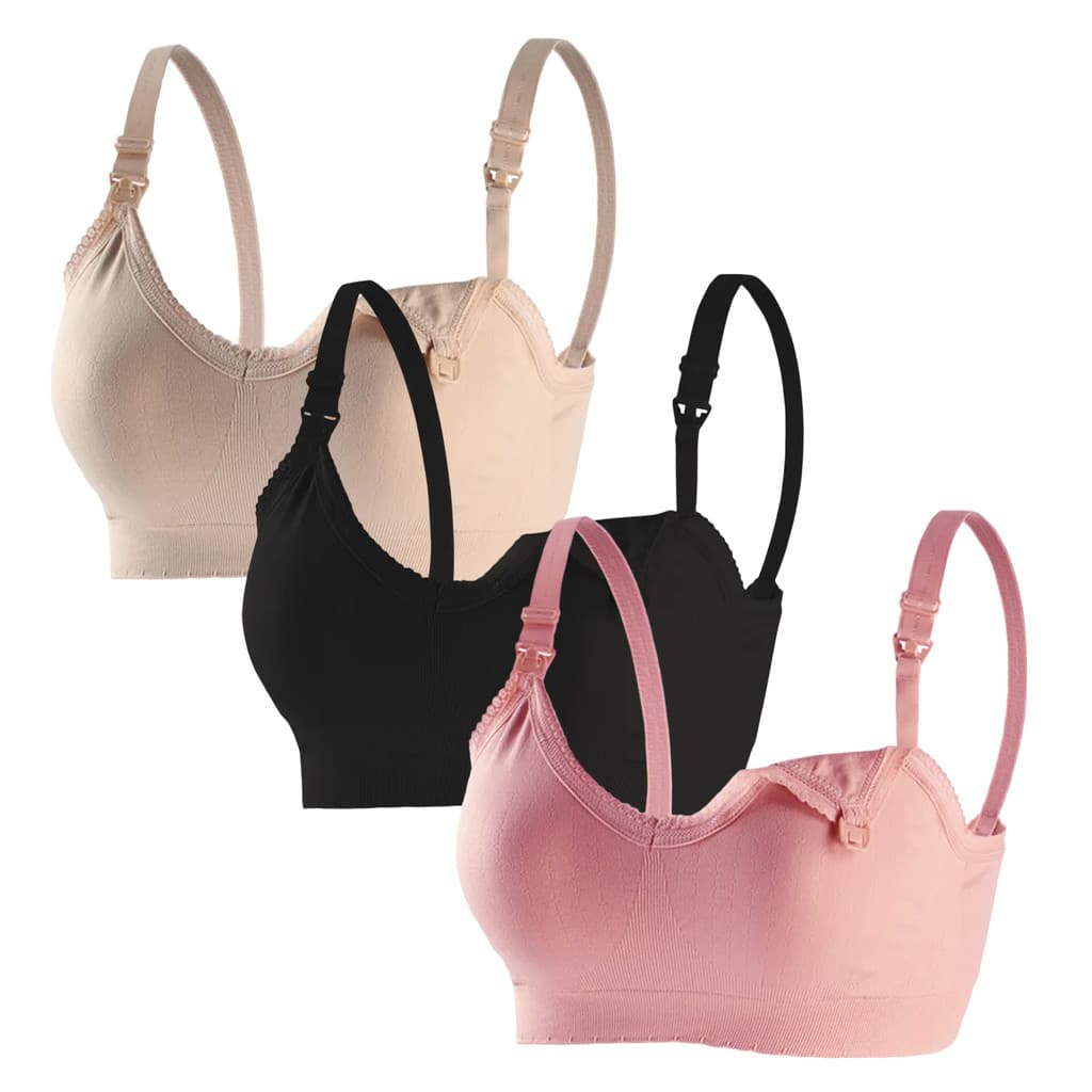 Kit 3 Sutiã Amamentação Reforçado Bojo Flexível Gestante