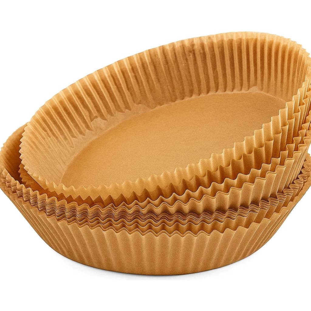 Kit 50 Forro Papel Airfryer Forma Descartável Antiaderente