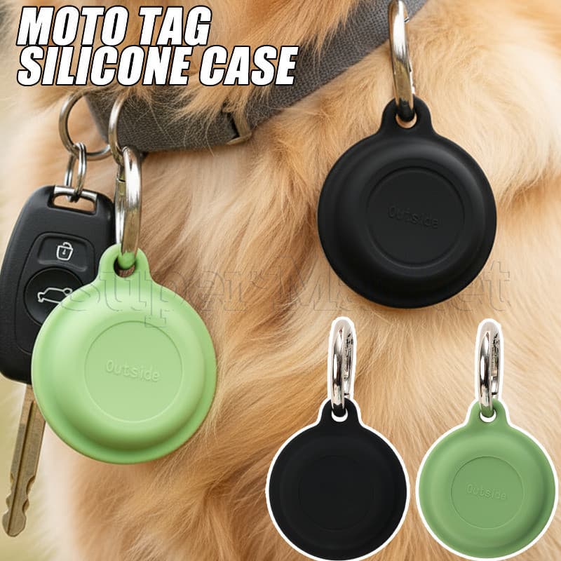 Capa Protetora De Silicone-Para Moto Tag 2024-Concha Localizadora Antiarranhões-Suporte Rastreador De Coleiras Animais D