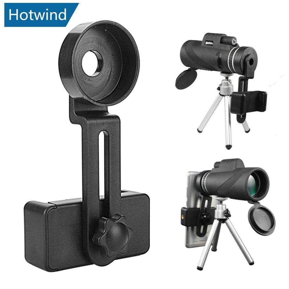 HW Adaptador De Telefone Celular Clipe Universal Conectar Primavera Portátil Monocular Spotting Scope Telescópio Suporte