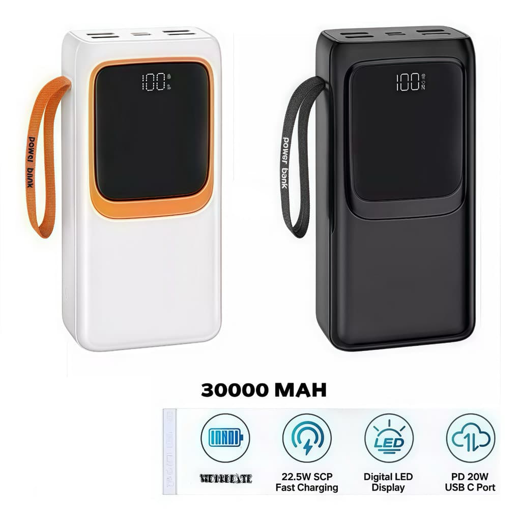 Carregador portátil Power Bank 30000mah/50000mh PD 66W Carregamento judy store