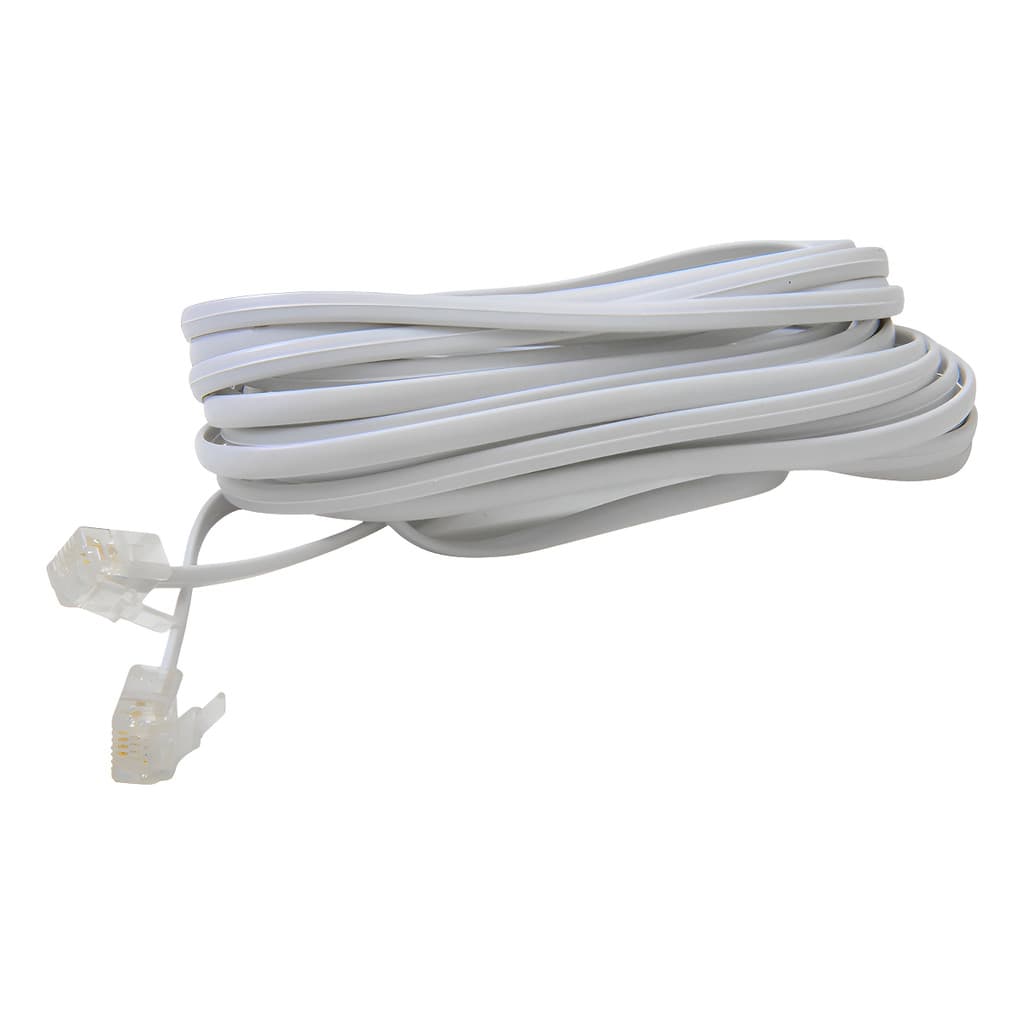 Extensão Telefone Em Cobre 4 Vias Rj11 X Rj11 Lisa 2mts Br