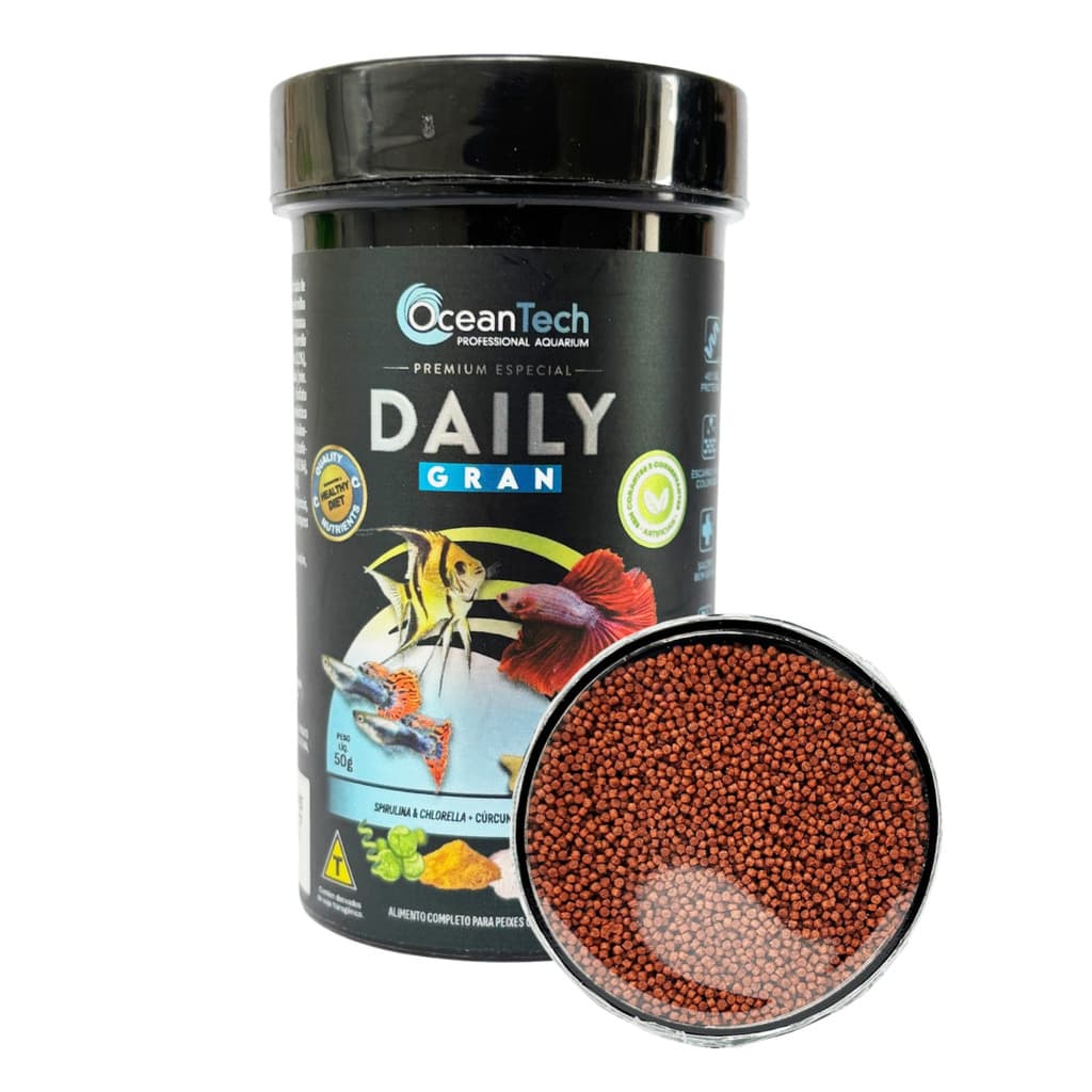 Ração para peixes Daily Gran  50g ocean tech