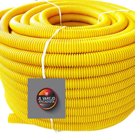 ELETRODUTO CORRUGADO "CONDUITE REFORÇADO" AMARELO 3/4’’ 100 METROS