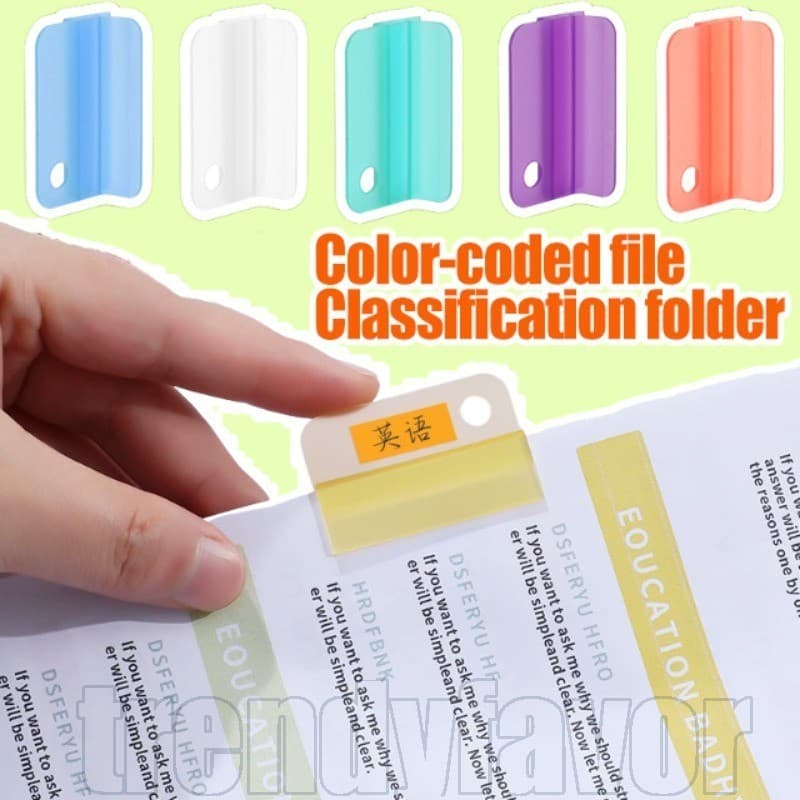 Pastas De Índice De Arquivo Graváveis De 6-30 Unidades-Clipe De Etiqueta De Papel De Carta Em Cores Doces-Marcadores Fix