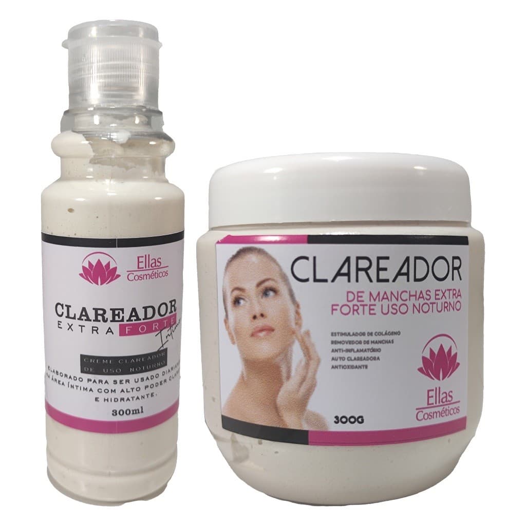 Kit Clareador Íntimo & Corpo Todo Extra Forte Uso Noturno