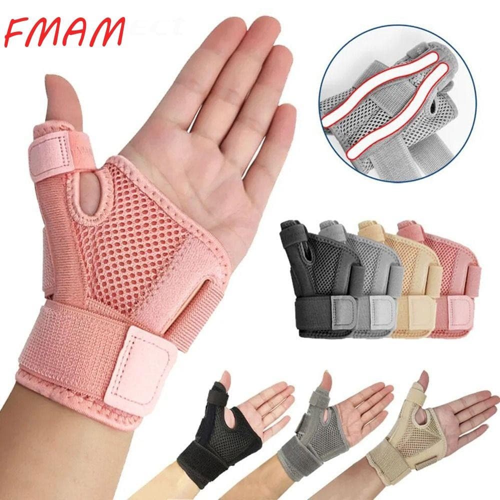 FMAM 1 Peça Cinta De Polegar De Pulso , Adequada Para Mão Direita E Esquerda Suporte Protetor Tala Flexível Protetora