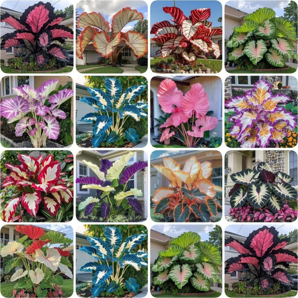 Kit Completo: 100 Sementes de Caladium Sortido + Manual de Plantio