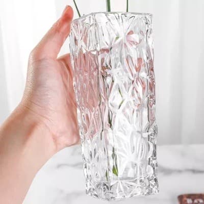 Vaso Decorativo de Vidro 15,3cm Flores Plantas Casa Decoração Aveiro Braga Cascais Evora MEK