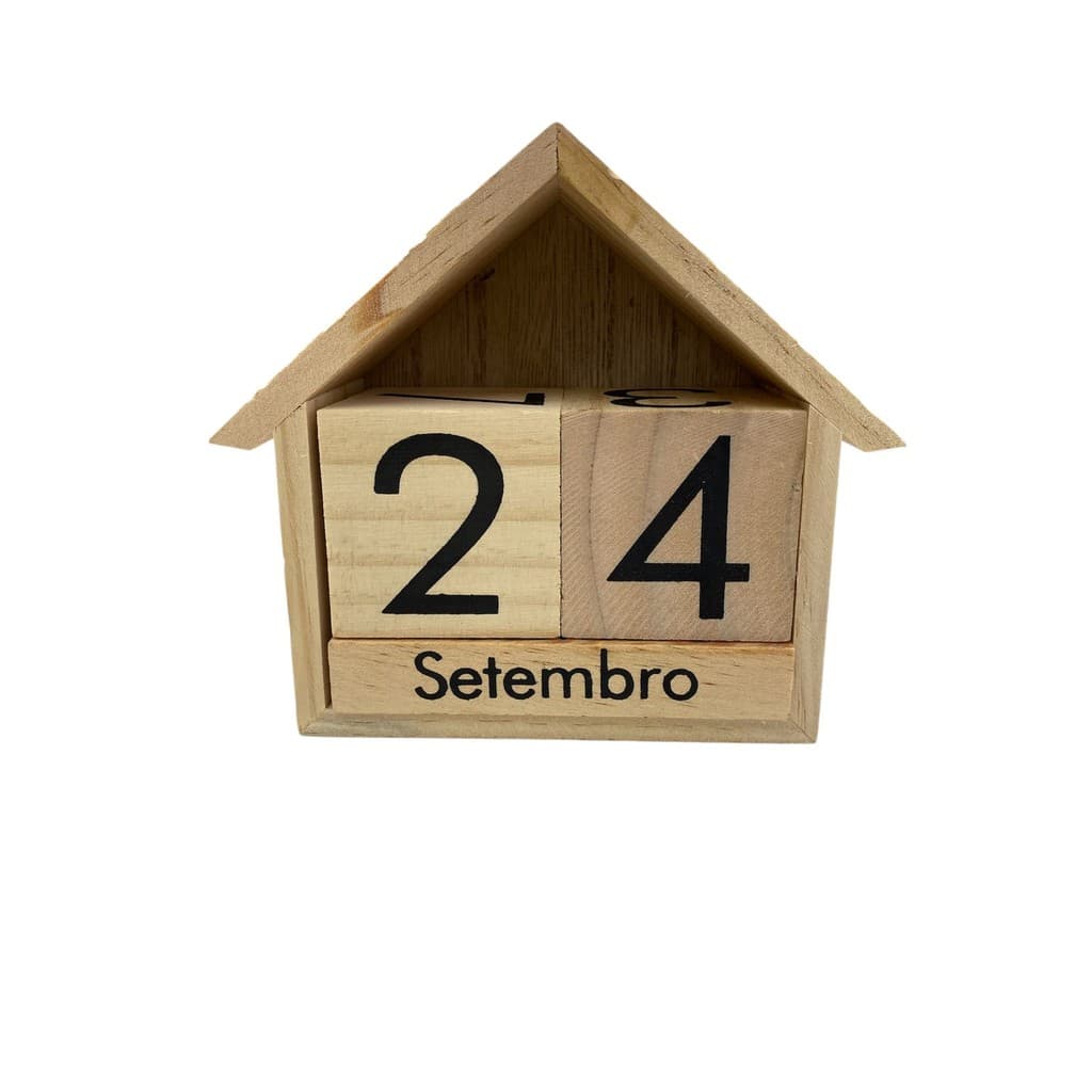 Calendário Decorativo De Mesa Formato Casinha