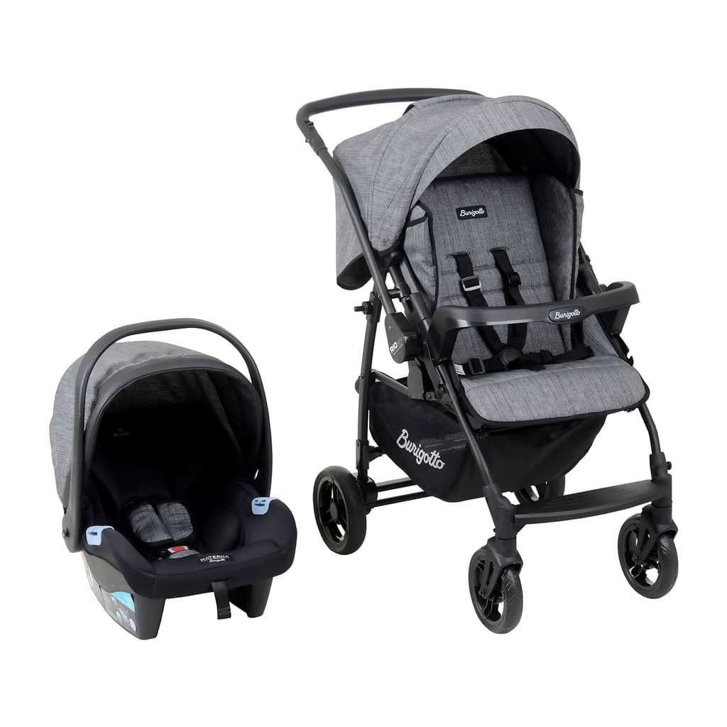 Travel System Rio 22-Mesclado Preto Burigotto