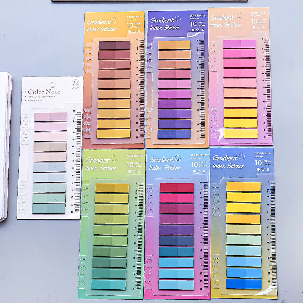 200 Folhas/pc Índice Transparente Adesivos Notas Pegajosas Morandi Cor PET Post It Nota Pegajosa Escola Escritório Papel