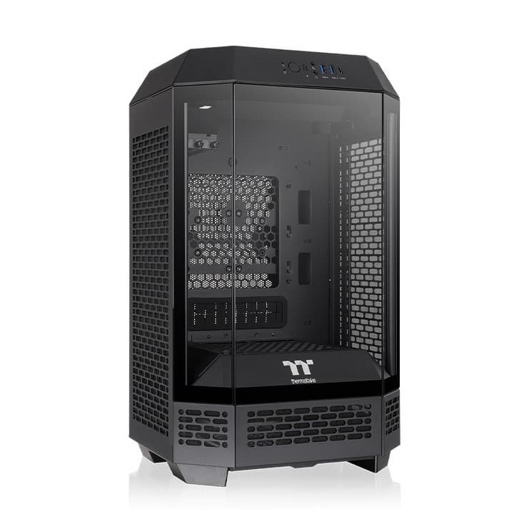 Gabinete Thermaltake Mini Tower 250 , Painel de Vidro,  2x Fans 120mm, Black - CA-1Z9-00S1WN-00